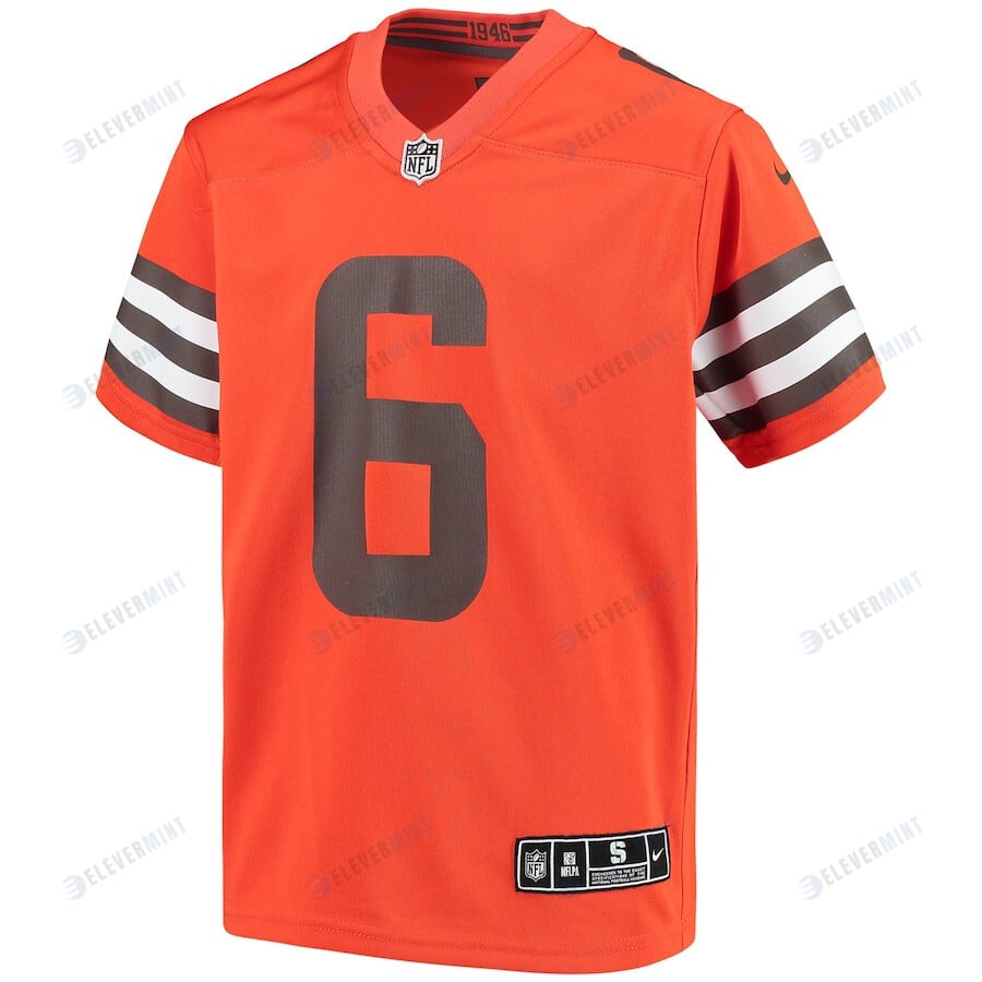 Baker Mayfield 6 Cleveland Browns YOUTH Team Game Jersey - Orange