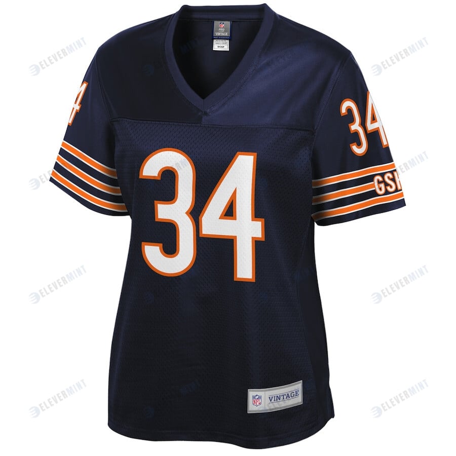 Walter Payton 34 Chicago Bears Pro Line Women Retired Jersey - Navy