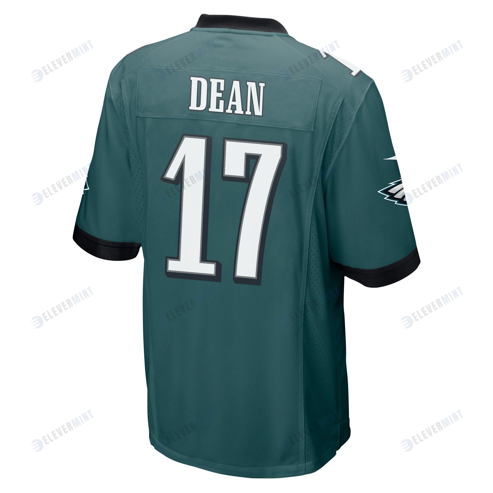 Nakobe Dean 17 Philadelphia Eagles Super Bowl LVII Champions Men Game Jersey - Midnight Green
