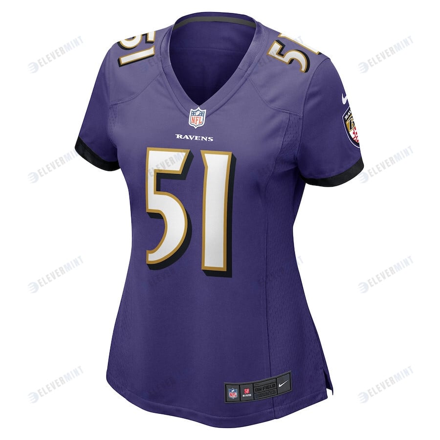 Josh Ross 51 Baltimore Ravens Women's Game Player Jersey - Purple