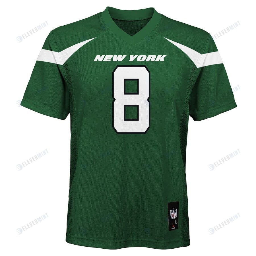 Aaron Rodgers 8 New York Jets Youth Player Jersey - Gotham Green