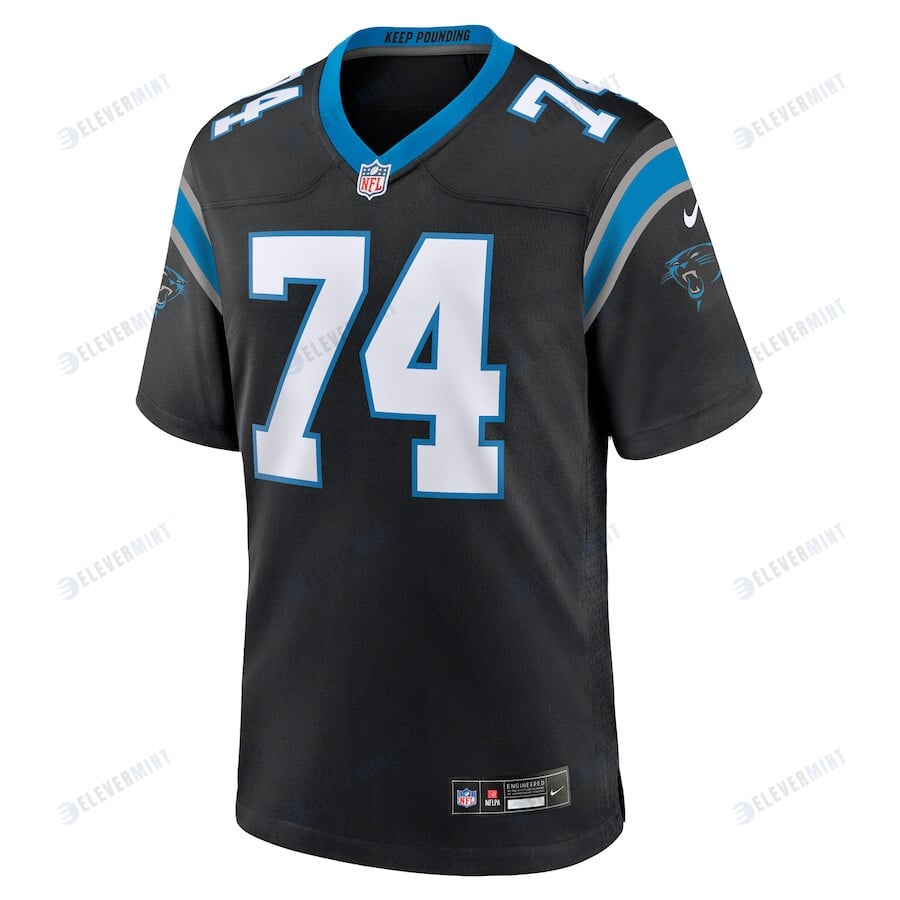 David Sharpe 74 Carolina Panthers Men Team Game Jersey - Black