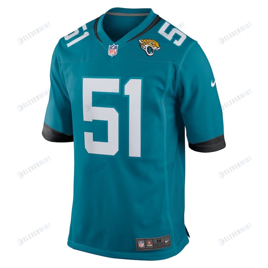 Ventrell Miller 51 Jacksonville Jaguars Men Game Jersey - Teal