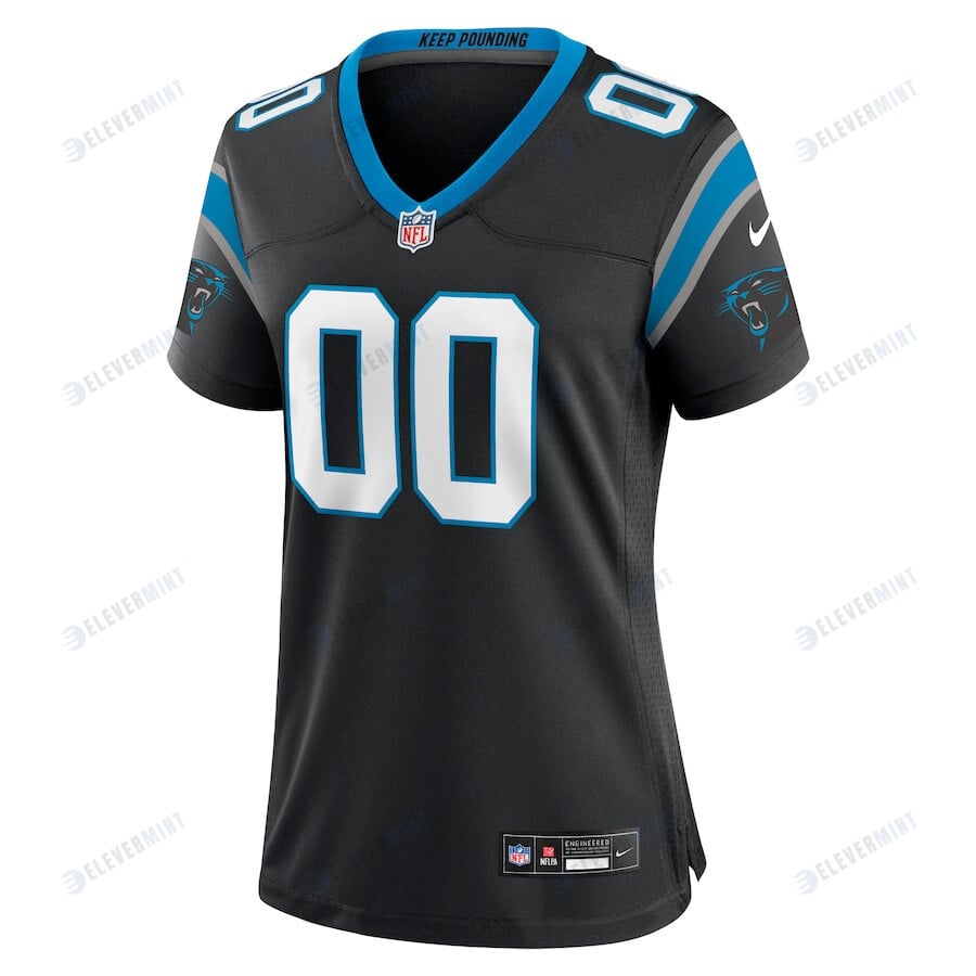 Carolina Panthers Women's Custom Game Jersey - Black