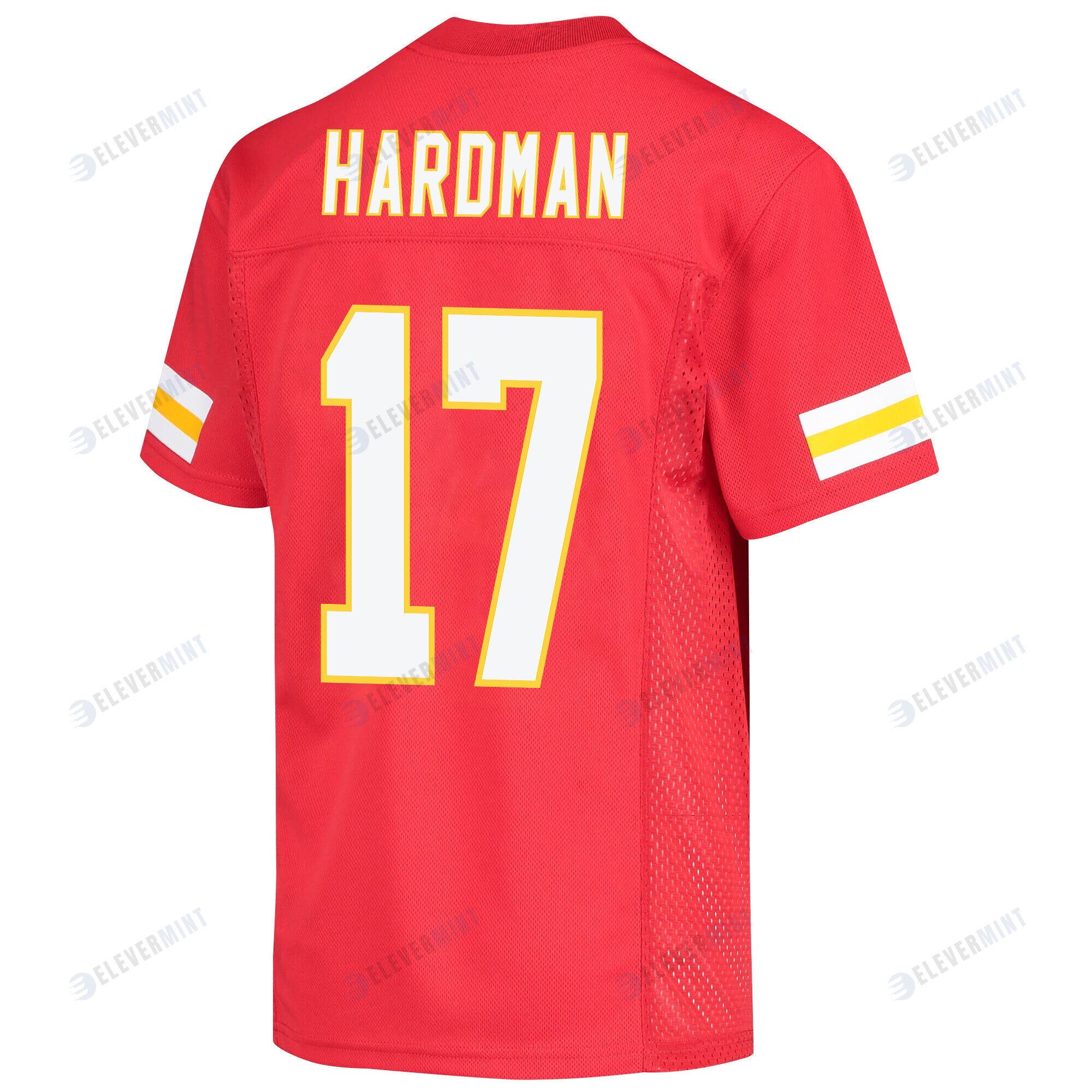 Mecole Hardman 17 Kansas City Chiefs Super Bowl LVII Champions 3 Stars Youth Game Jersey - Red