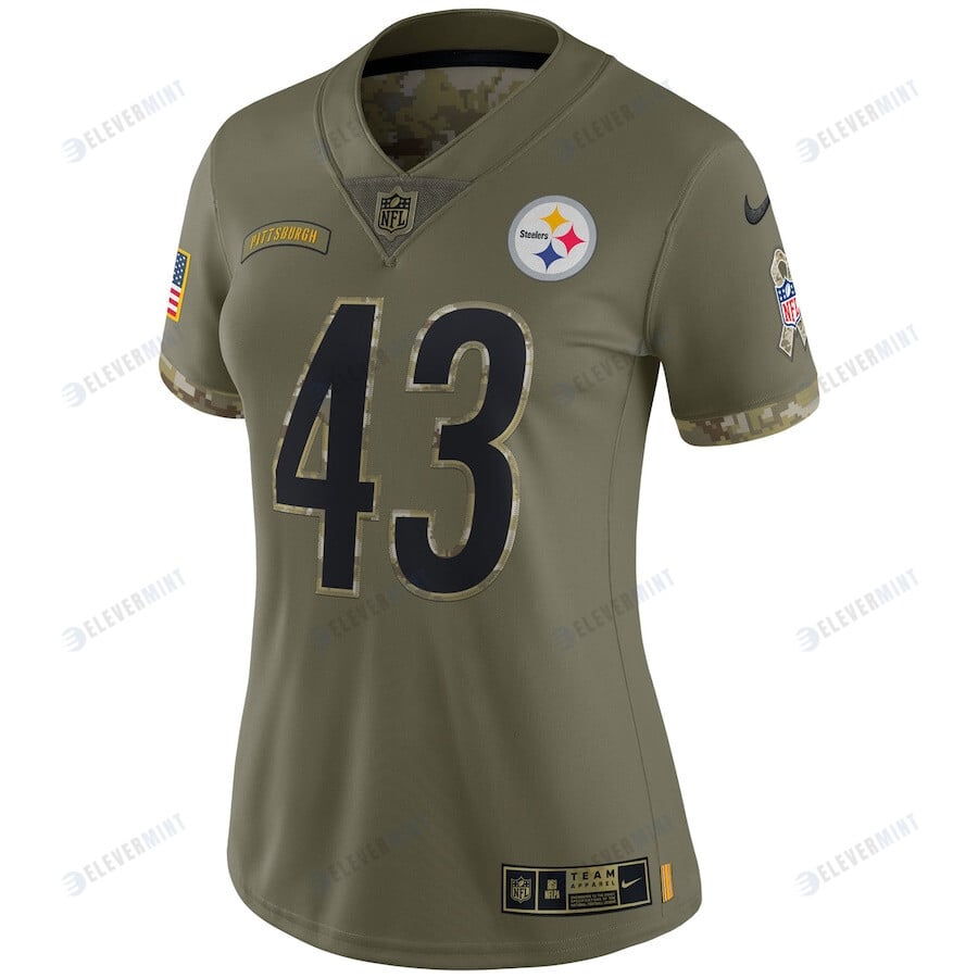 Troy Polamalu Pittsburgh Steelers Women's 2022 Salute To Service Retired Player Limited Jersey - Olive