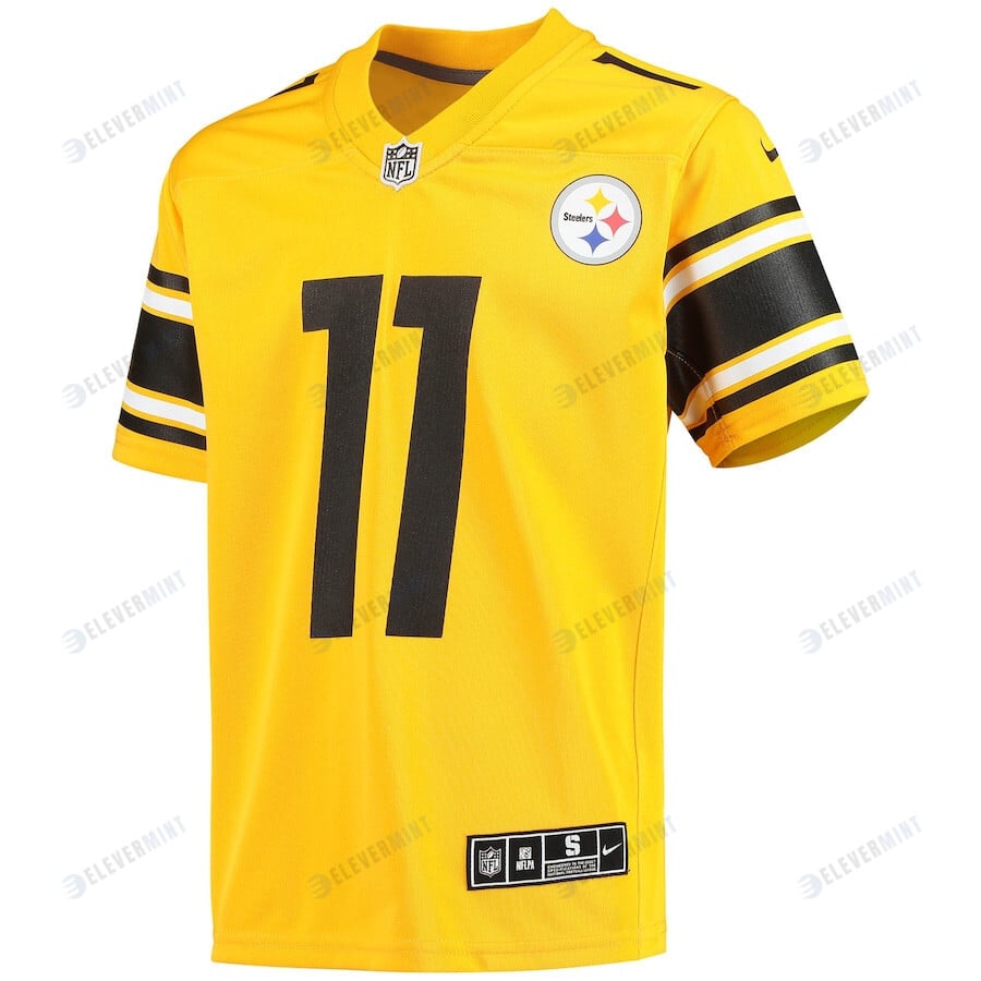 Chase Claypool 11 Pittsburgh Steelers YOUTH Inverted Team Game Jersey - Gold