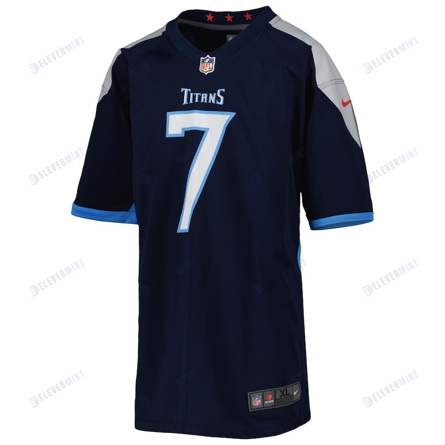 Malik Willis 7 Tennessee Titans YOUTH Game Jersey - Navy