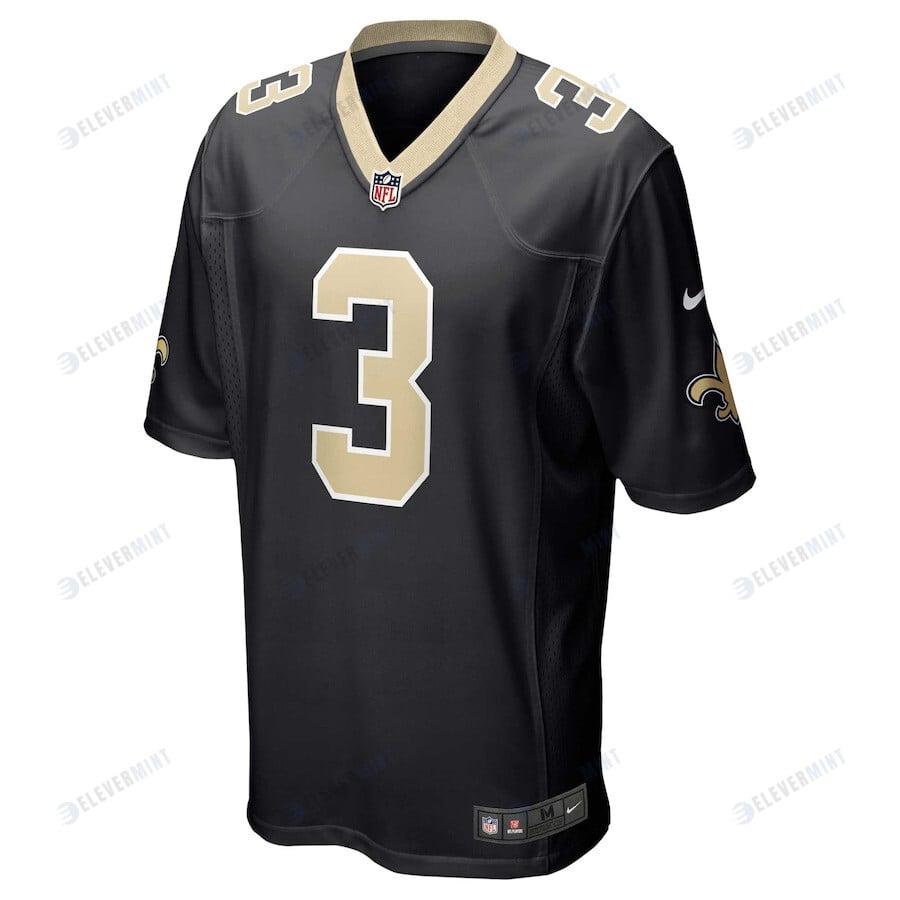 Wil Lutz 3 New Orleans Saints Men's Game Jersey - Black