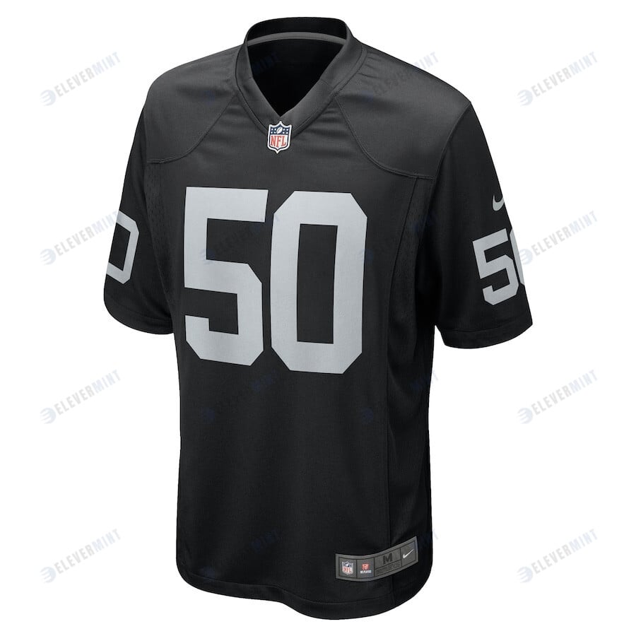 Jacob Bobenmoyer 50 Las Vegas Raiders Game Player Men Jersey - Black