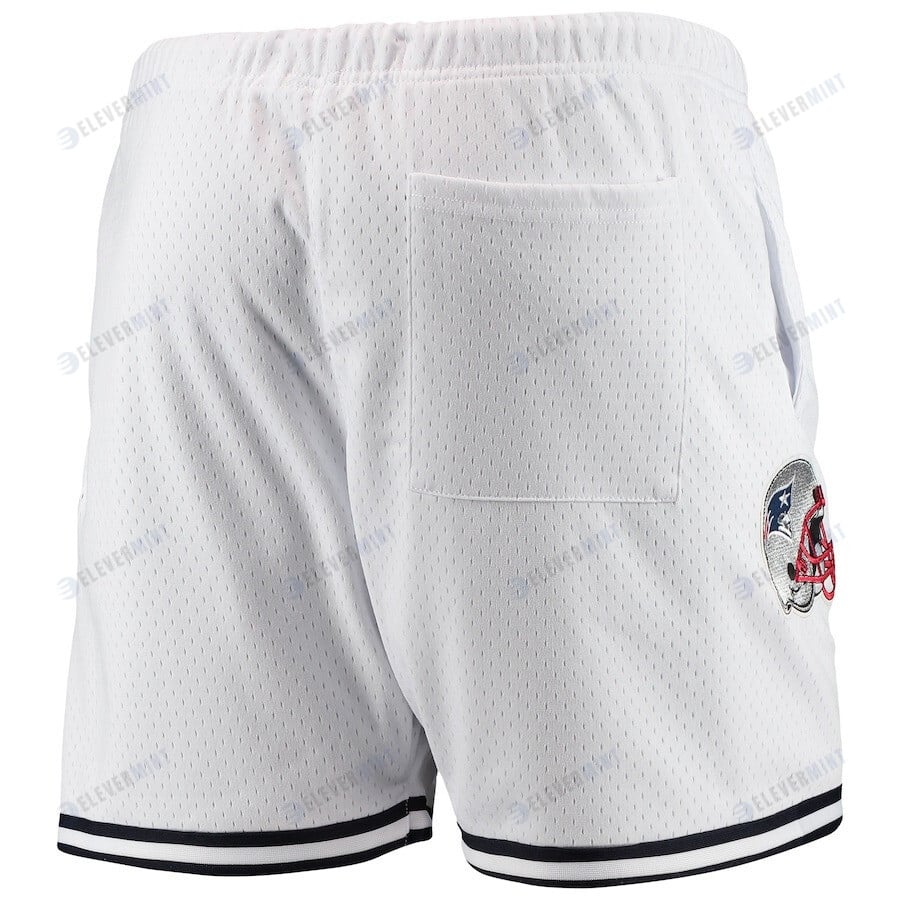New England Patriots Team White Mesh Shorts - Men