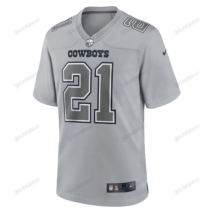 Ezekiel Elliott 21 Dallas Cowboys Men Atmosphere Fashion Game Jersey - Gray