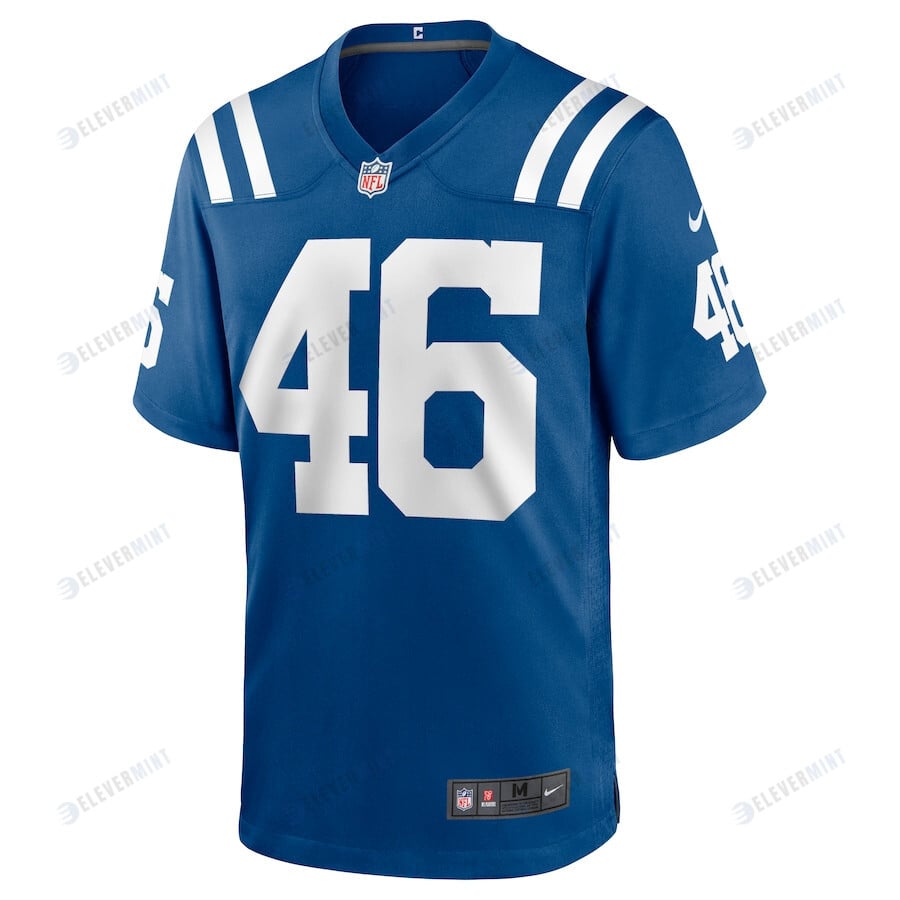 Luke Rhodes 46 Indianapolis Colts Men Game Jersey - Royal