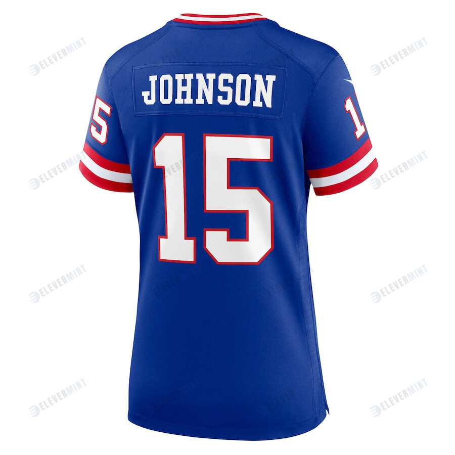 Collin Johnson 15 New York Giants Women Classic Game Jersey - Royal