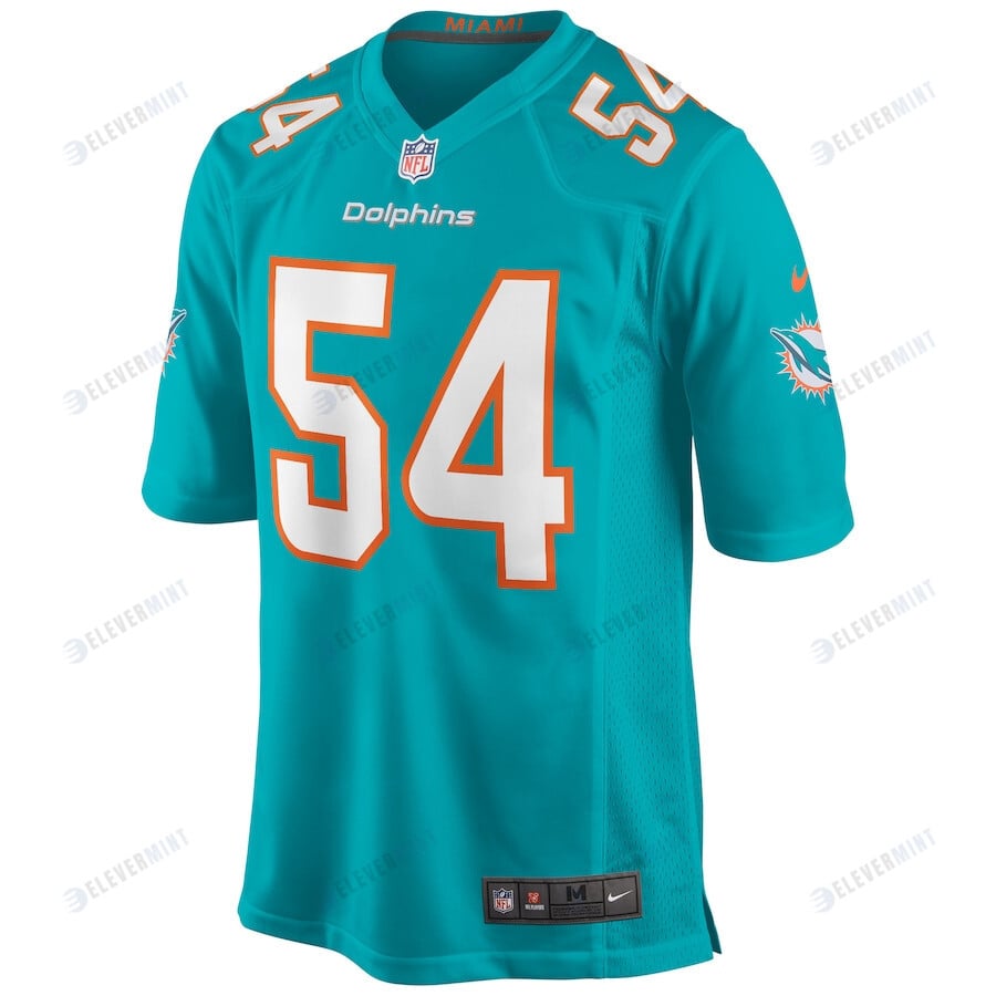 Zach Thomas 54 Miami Dolphins Men Game Retired Jersey - Aqua