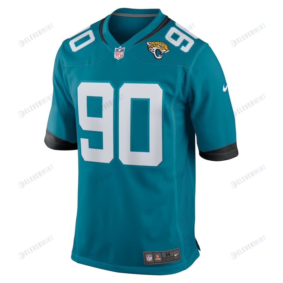 Angelo Blackson 90 Jacksonville Jaguars Men Team Game Jersey - Teal