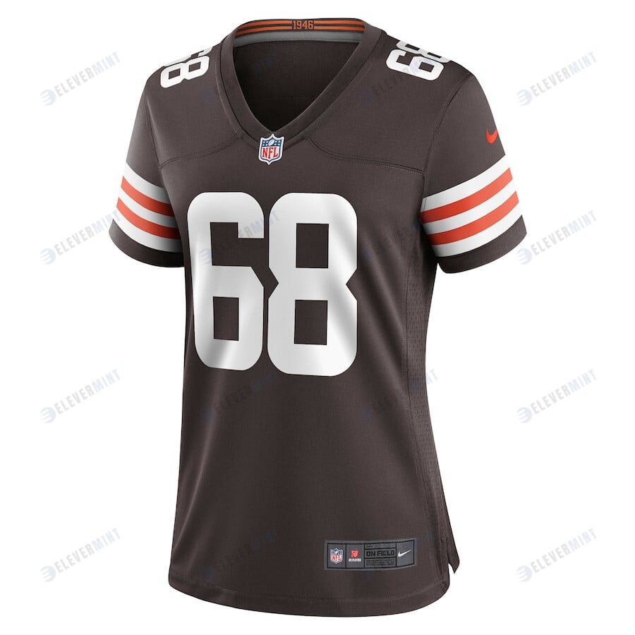 Michael Dunn 68 Cleveland Browns Women's Game Player Jersey - Brown