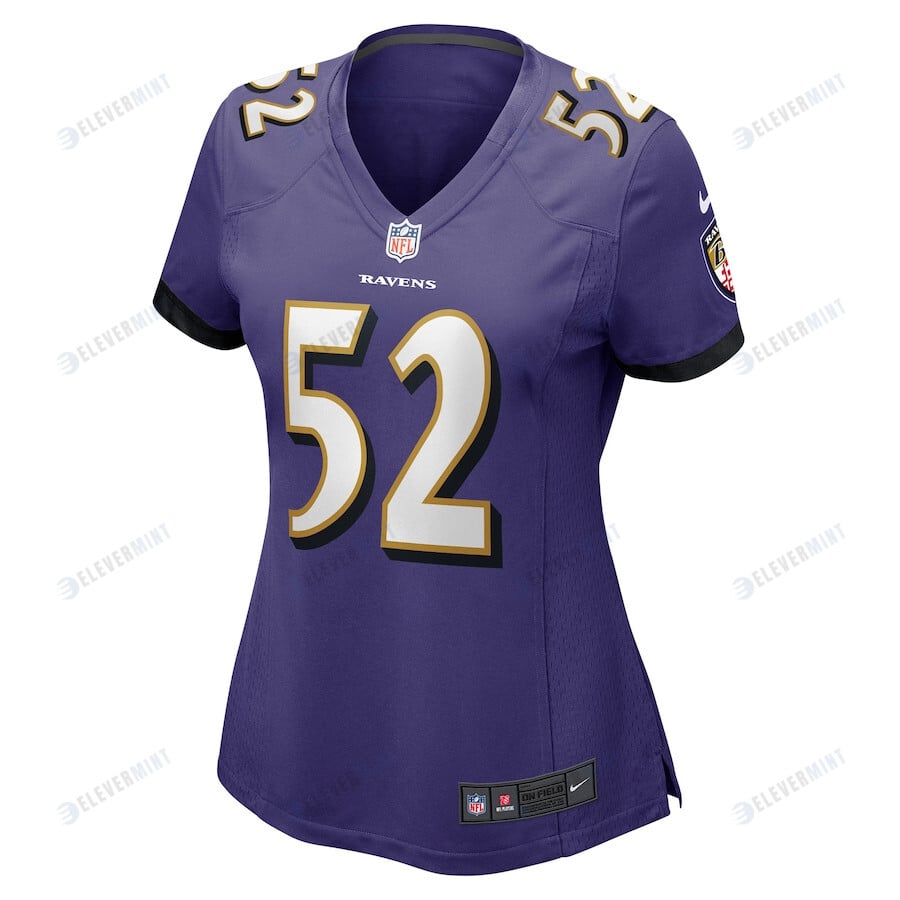 Ray Lewis 52 Baltimore Ravens Women's Retired Player Jersey - Purple