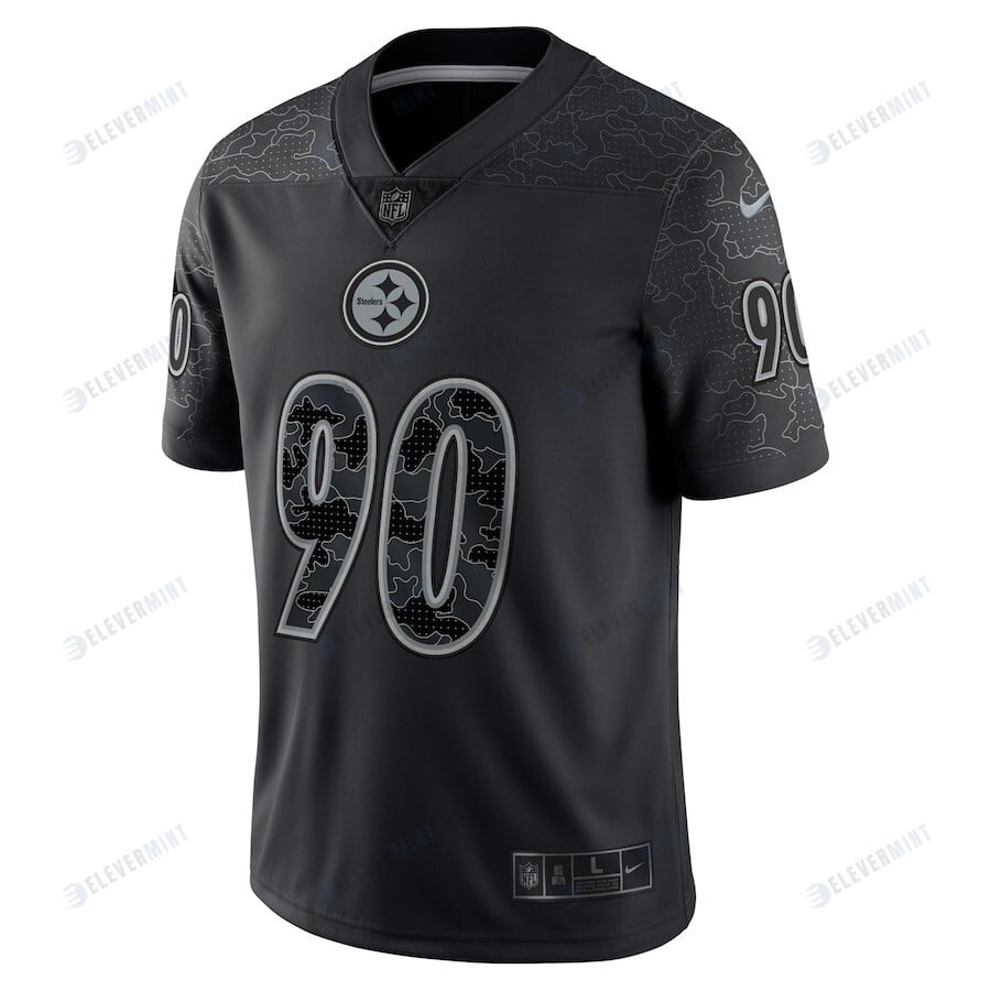 T.J. Watt 90 Pittsburgh Steelers RFLCTV Limited Jersey - Black