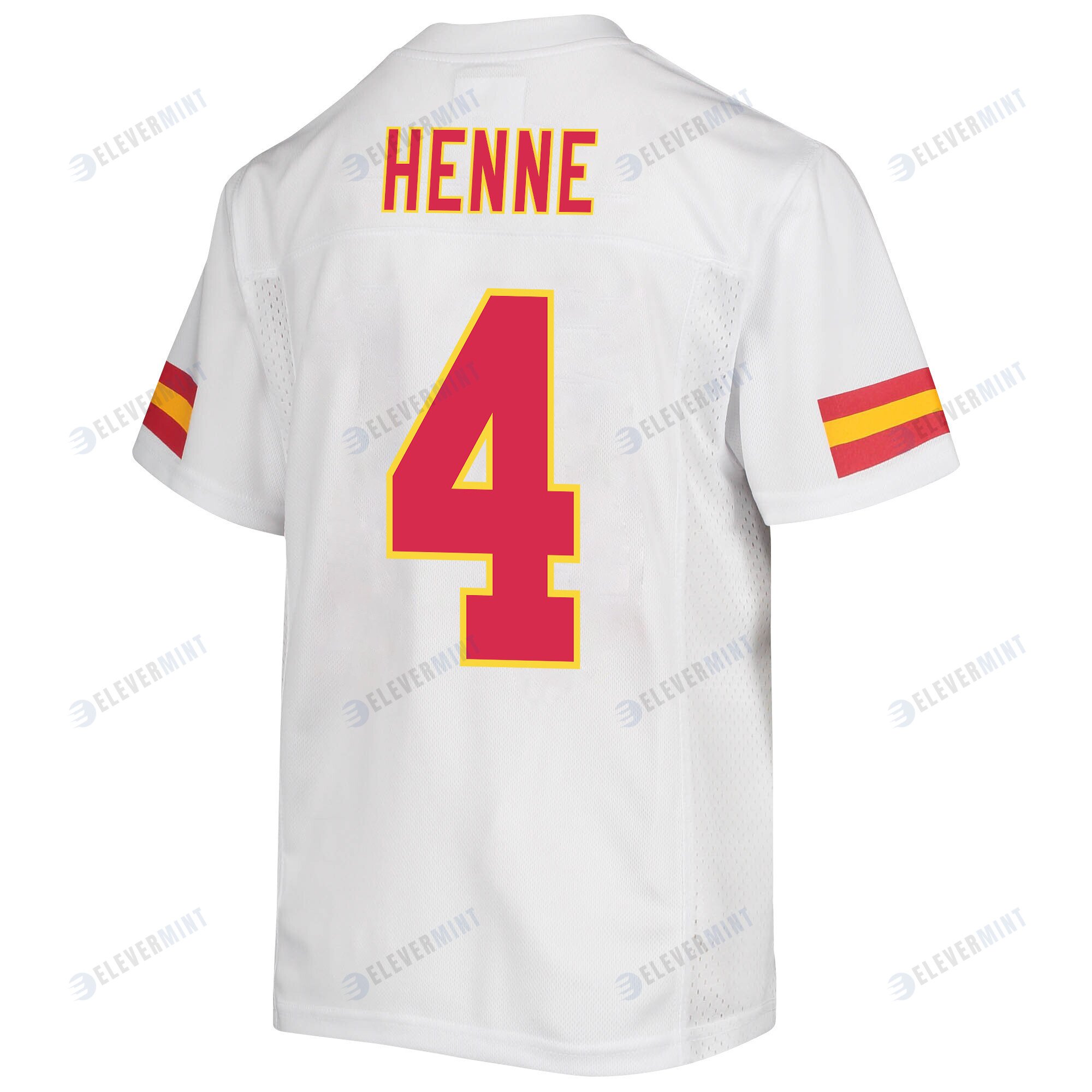 Chad Henne 4 Kansas City Chiefs Super Bowl LVII Champions 3 Stars Youth Game Jersey - White