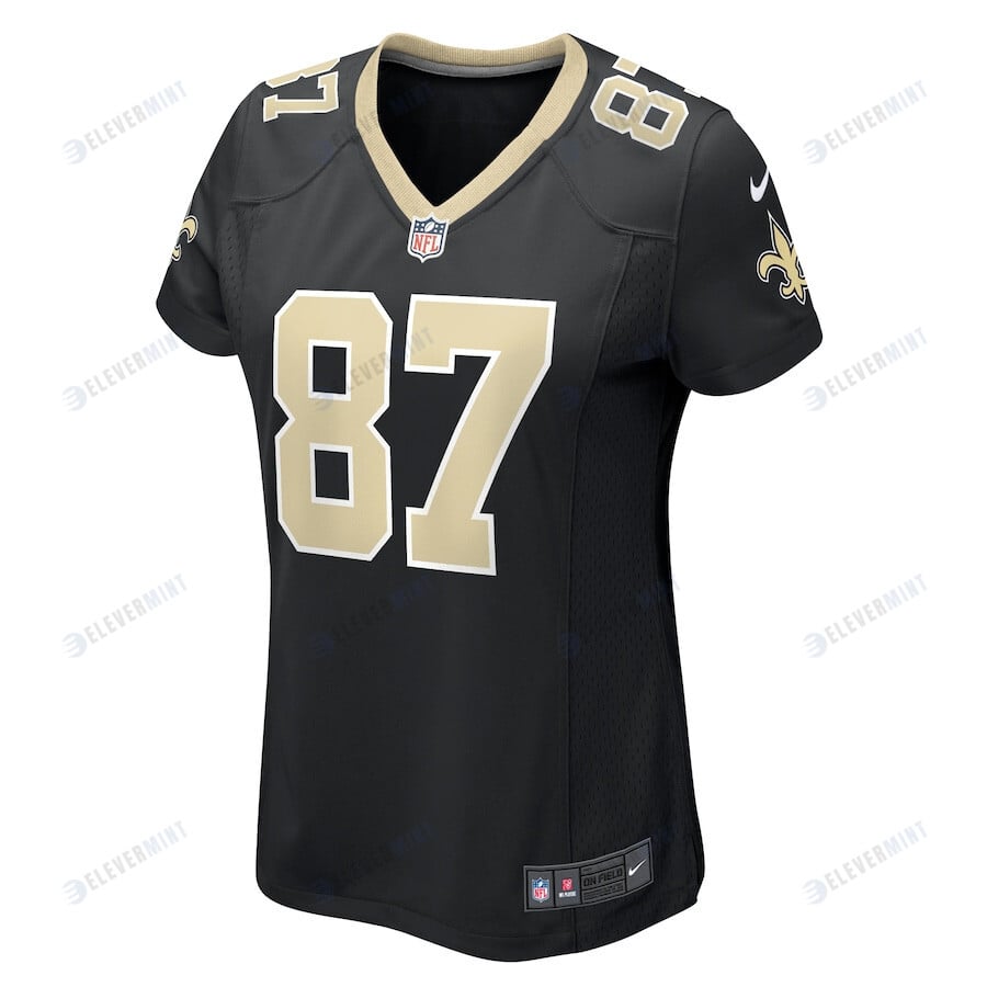 Foster Moreau 87 New Orleans Saints Women's Team Game Jersey - Black