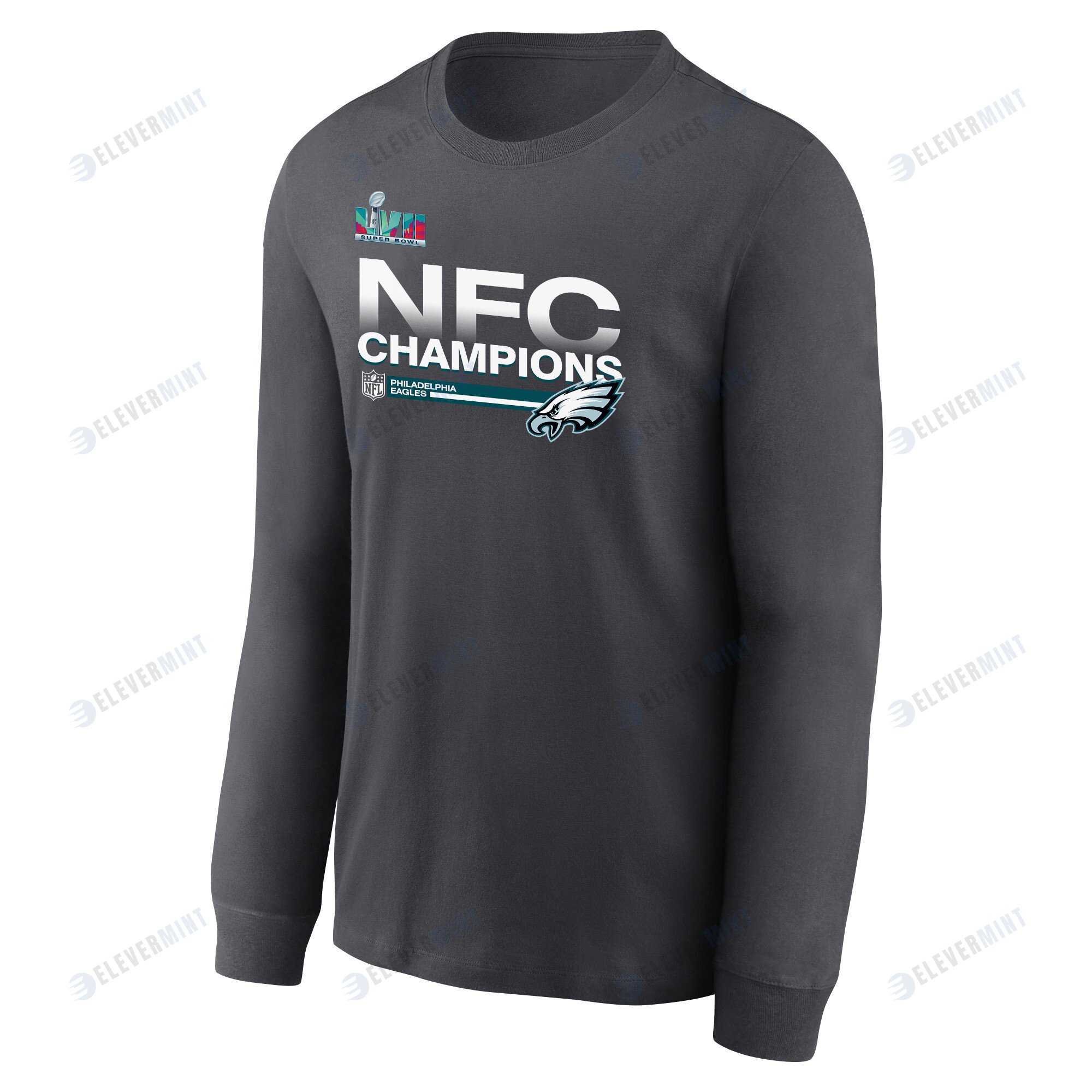 Philadelphia Eagles NFC Champions Locker Room Trophy Collection Dark Heather Sweatshirt