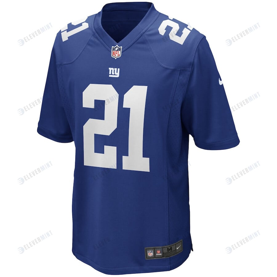 Tiki Barber 21 New York Giants Men Game Retired Jersey - Royal