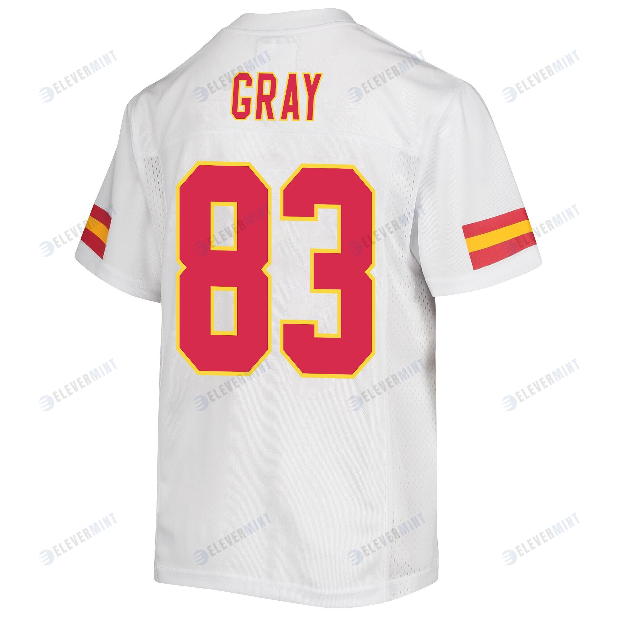 Noah Gray 83 Kansas City Chiefs Super Bowl LVII Champions Youth Game Jersey - White
