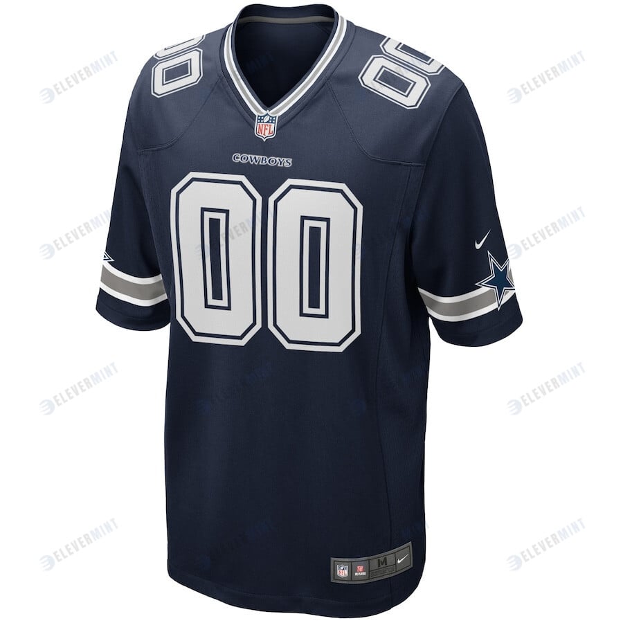 Dallas Cowboys Custom 00 Game Jersey - Navy