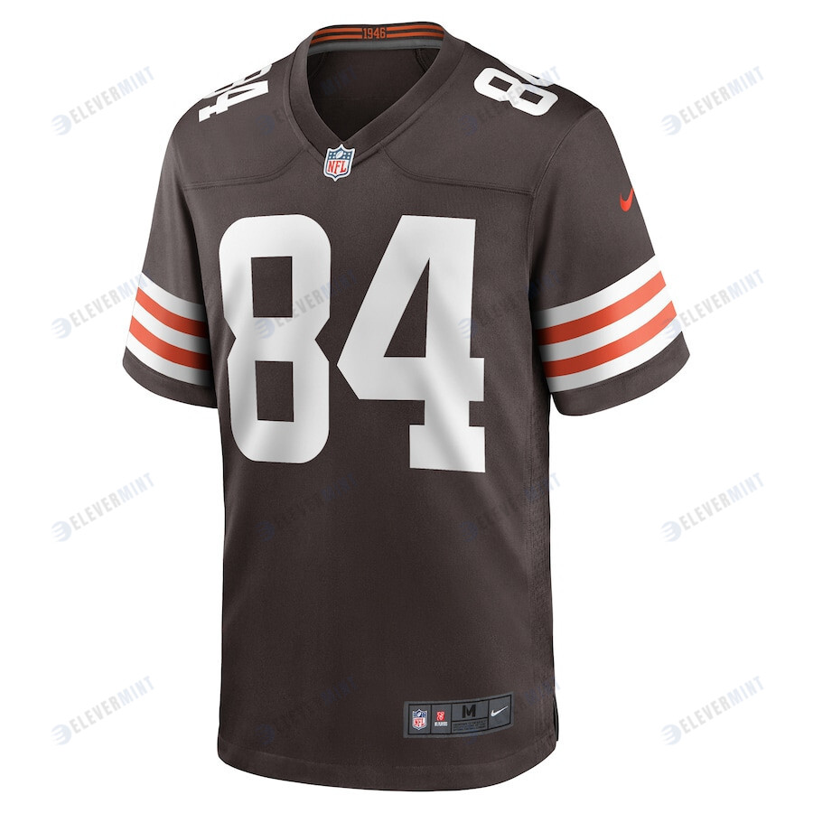 Jordan Akins 84 Cleveland Browns Men's Team Game Jersey - Brown