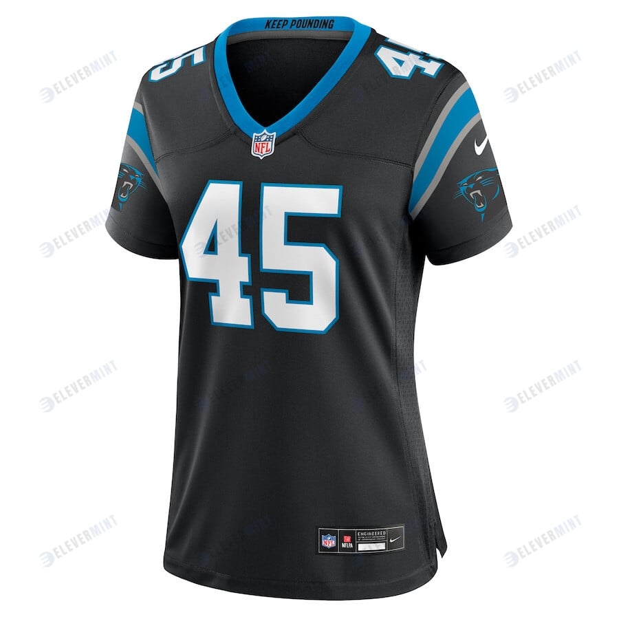Giovanni Ricci 45 Carolina Panthers Women's Team Game Jersey - Black