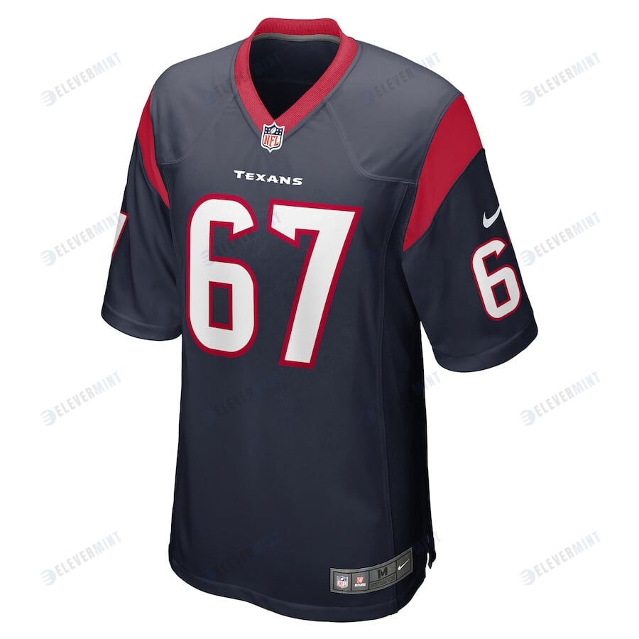 Nick Broeker 67 Houston Texans Men's Team Game Jersey - Navy