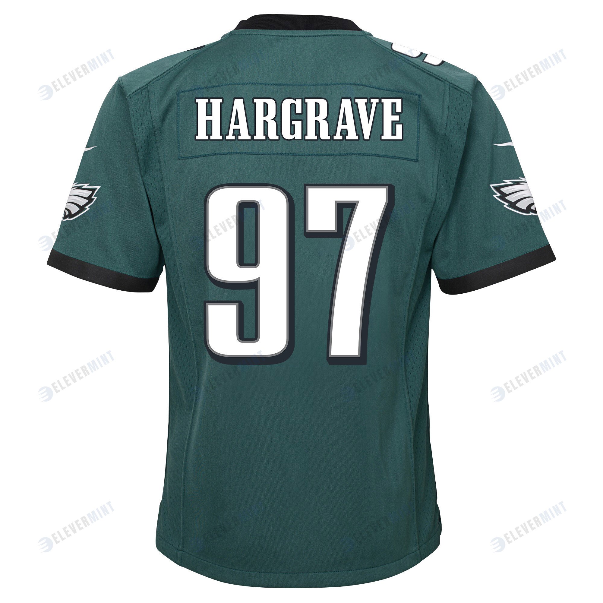 Javon Hargrave 97 Philadelphia Eagles Super Bowl LVII Champions 2 Stars 2 Stars Youth Game Jersey - Black