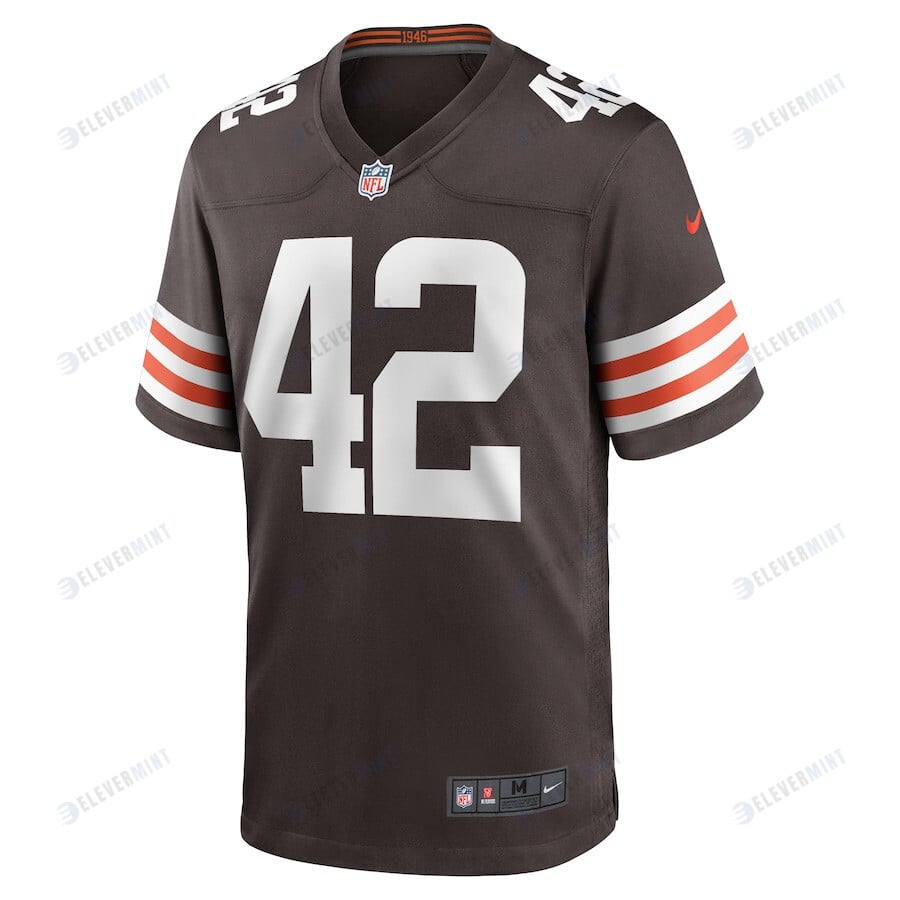 Tony Fields II 42 Cleveland Browns Men's Team Game Jersey - Brown
