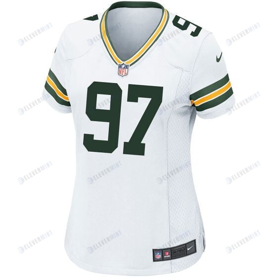 Kenny Clark 97 Green Bay Packers Women Away Game Jersey - White