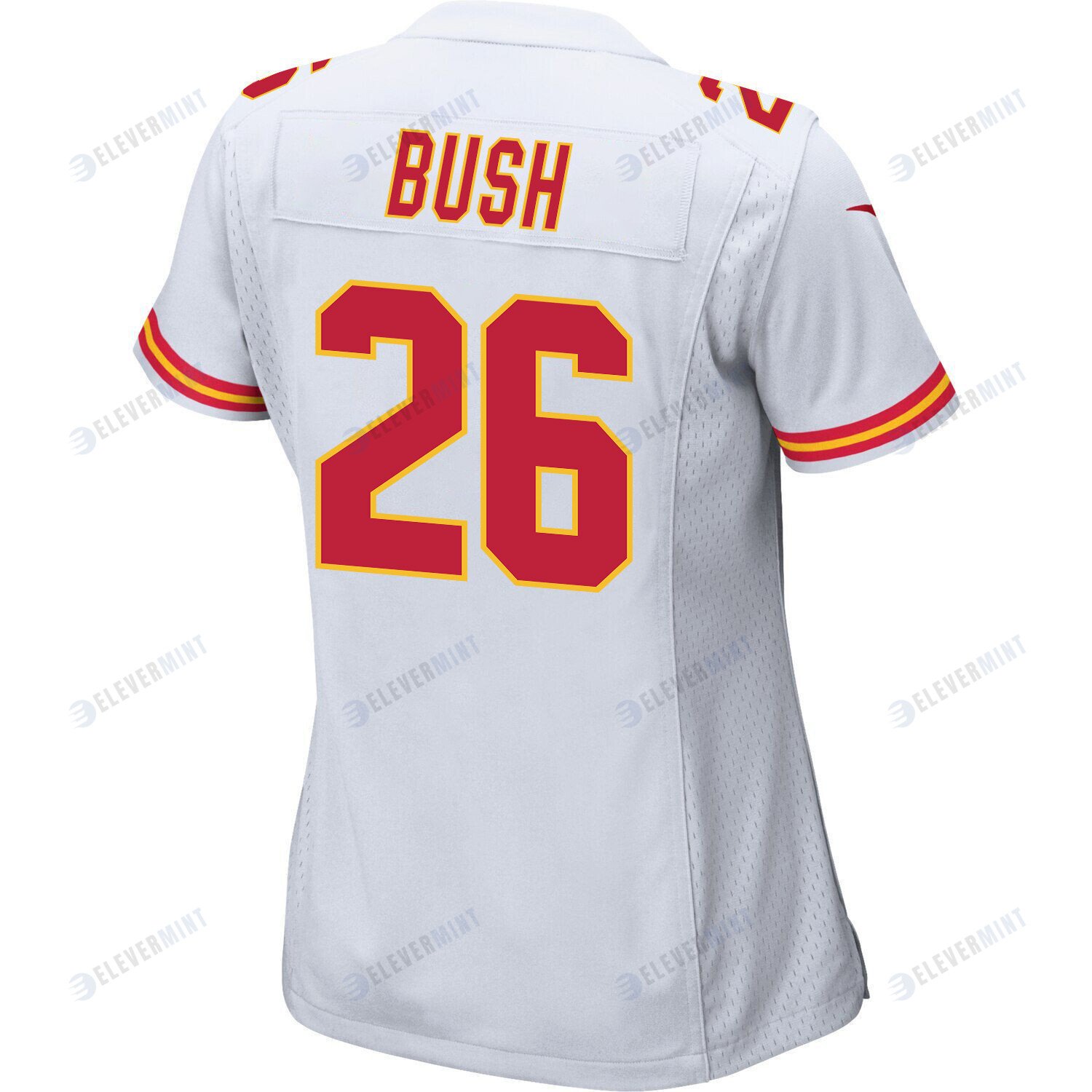 Deon Bush 26 Kansas City Chiefs Super Bowl LVII Champions 3 Stars Women Game Jersey - White