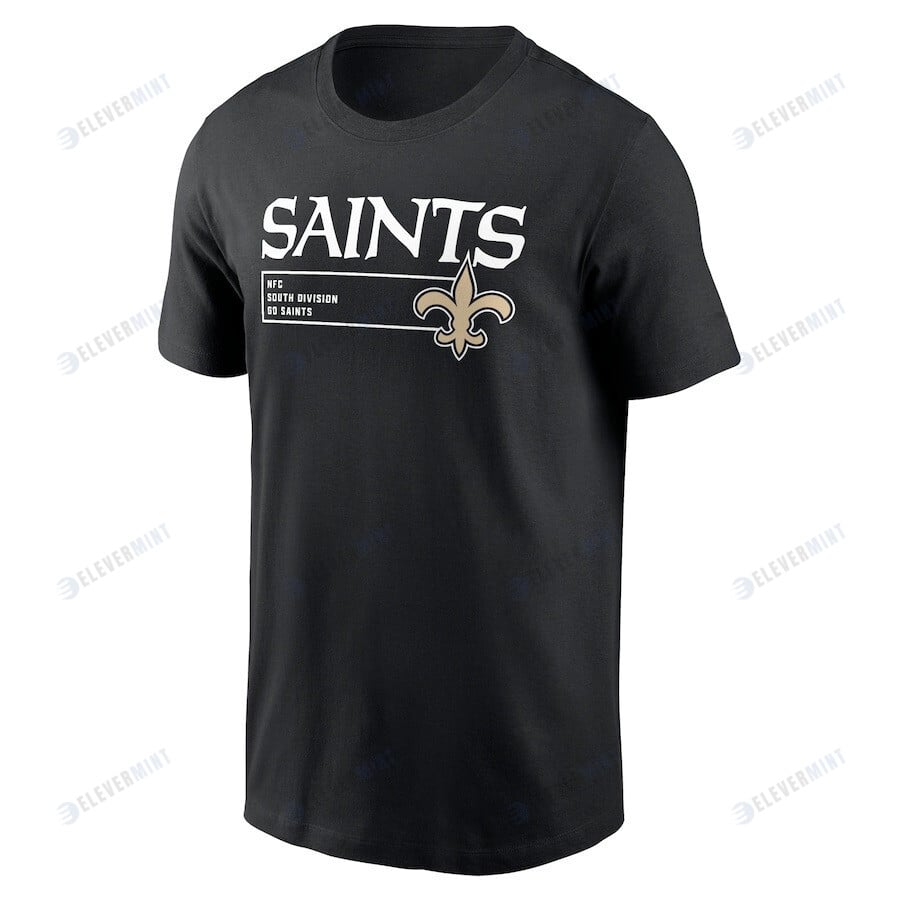 New Orleans Saints Division Essential T-Shirt - Black