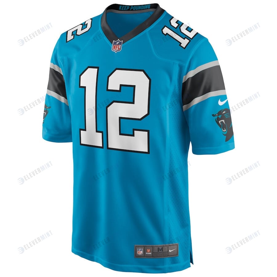 DJ Moore 12 Carolina Panthers Men's Game Jersey - Blue