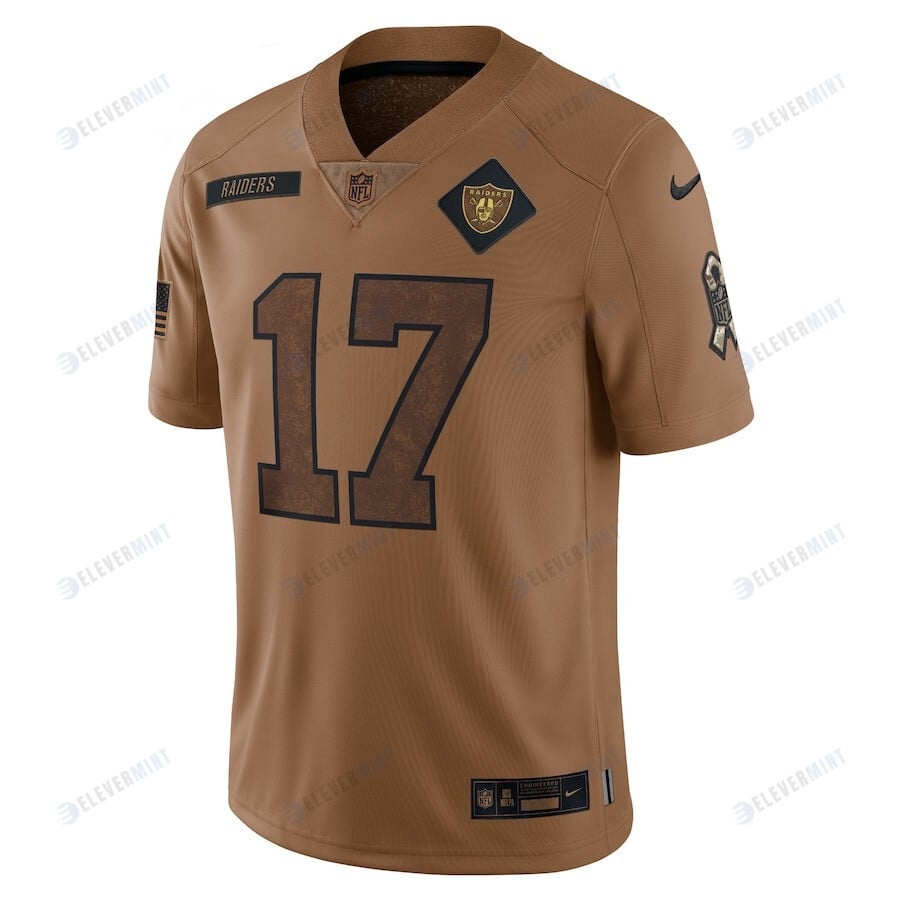 Davante Adams 17 Las Vegas Raiders 2023 Salute To Service Limited Jersey - Brown