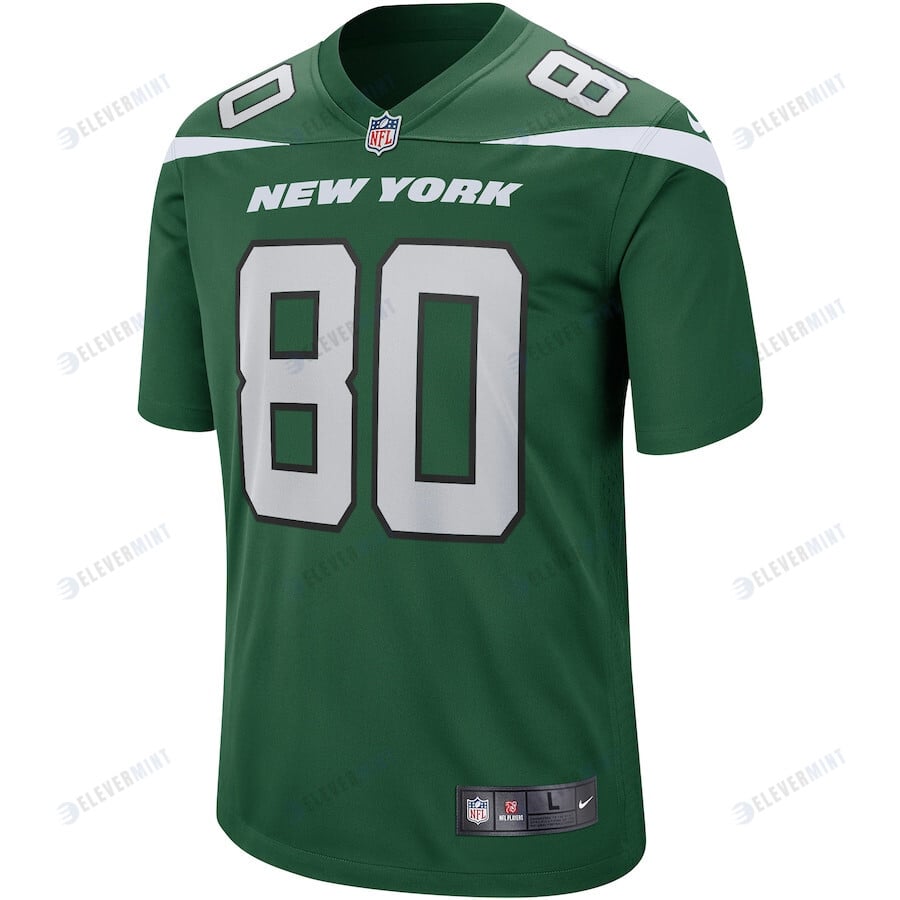 Wayne Chrebet 80 New York Jets Men Game Retired Jersey - Gotham Green