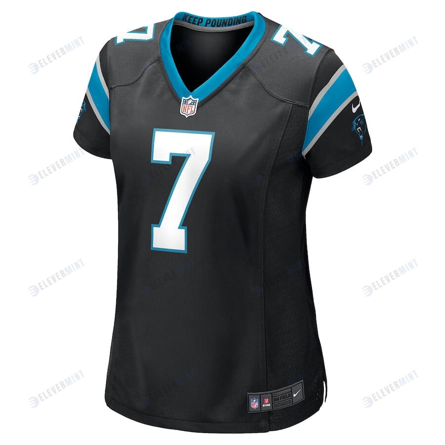 Steve Beuerlein 7 Carolina Panthers Women's Game Jersey - Black