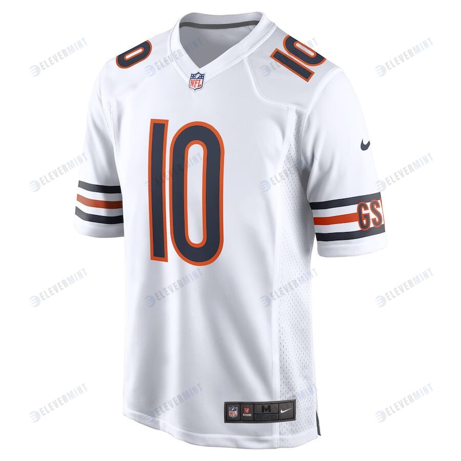 Chase Claypool 10 Chicago Bears Men Game Jersey - White