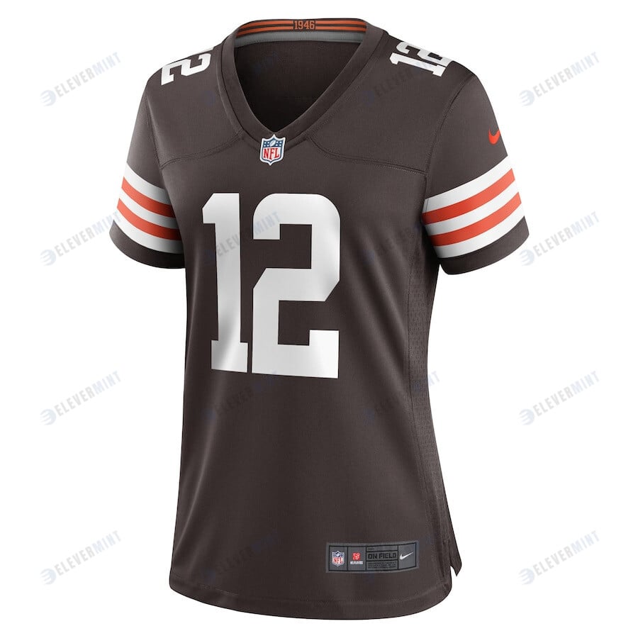 Michael Woods II 12 Cleveland Browns Women's Game Jersey - Brown
