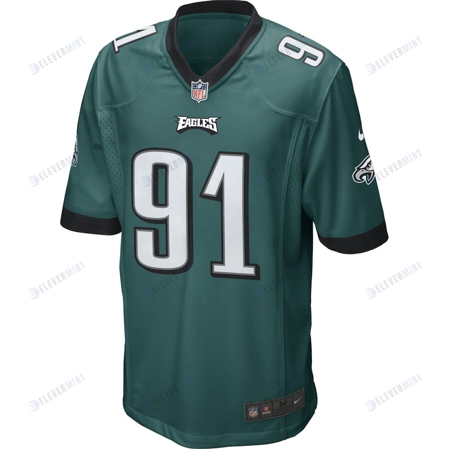 Fletcher Cox 91 Philadelphia Eagles Game Jersey - Midnight Green