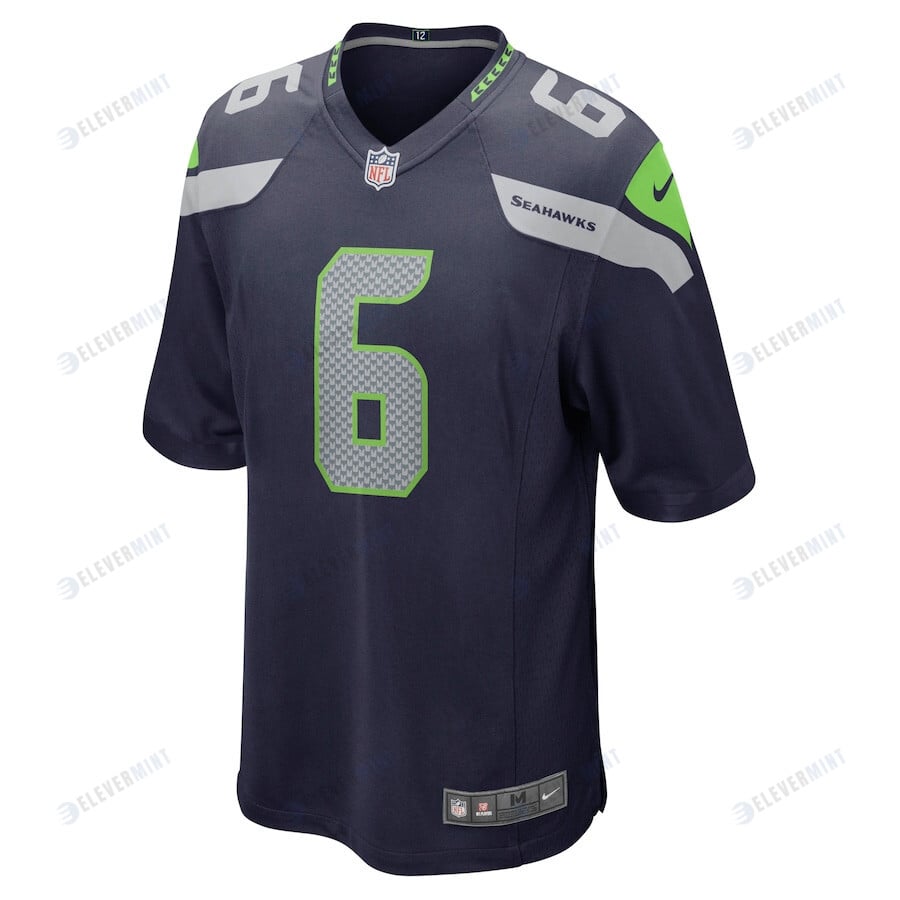 Quandre Diggs 6 Seattle Seahawks Men Game Jersey - College Navy