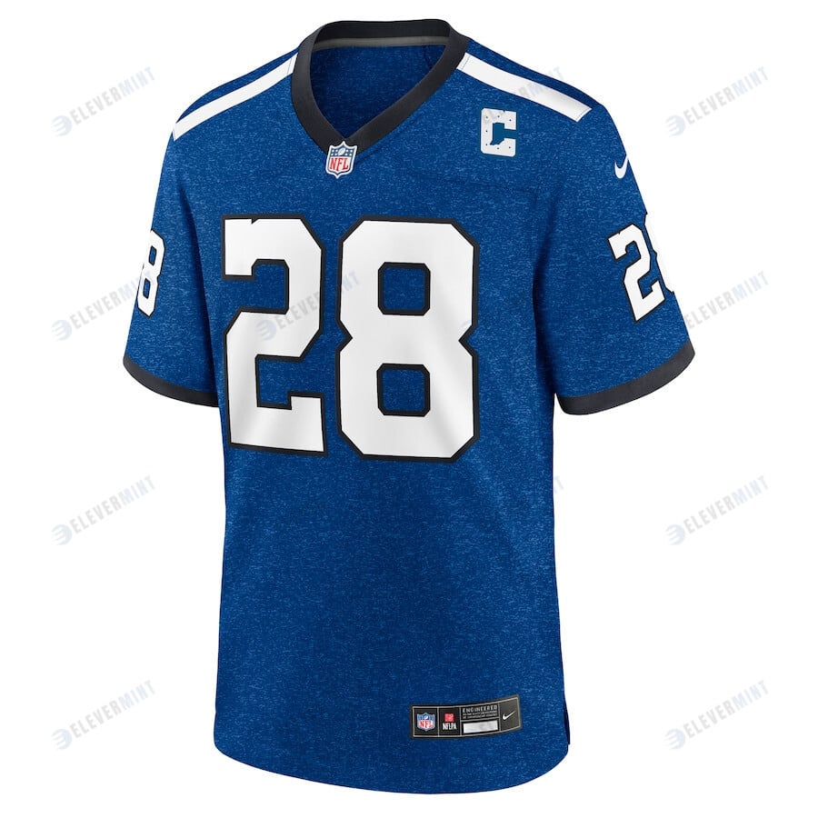 Marshall Faulk 28 Indianapolis Colts Indiana Nights Men Alternate Game Jersey - Royal