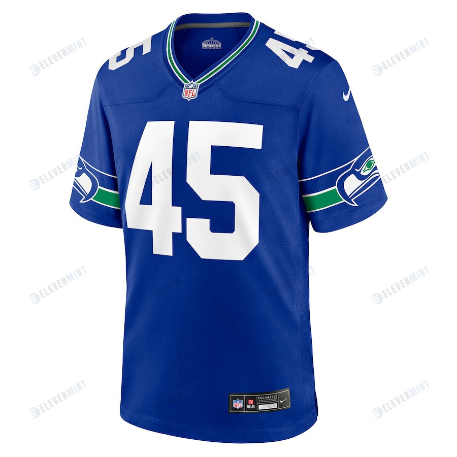 Kenny Easley 45 Seattle Seahawks Men Throwback Game Jersey - Royal