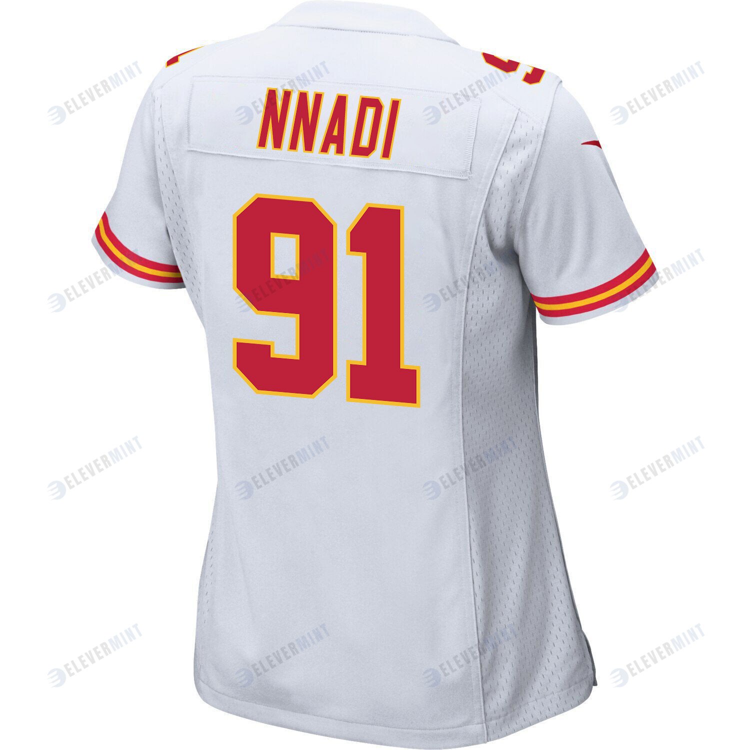 Derrick Nnadi 91 Kansas City Chiefs Super Bowl LVII Champions 3 Stars Women Game Jersey - White