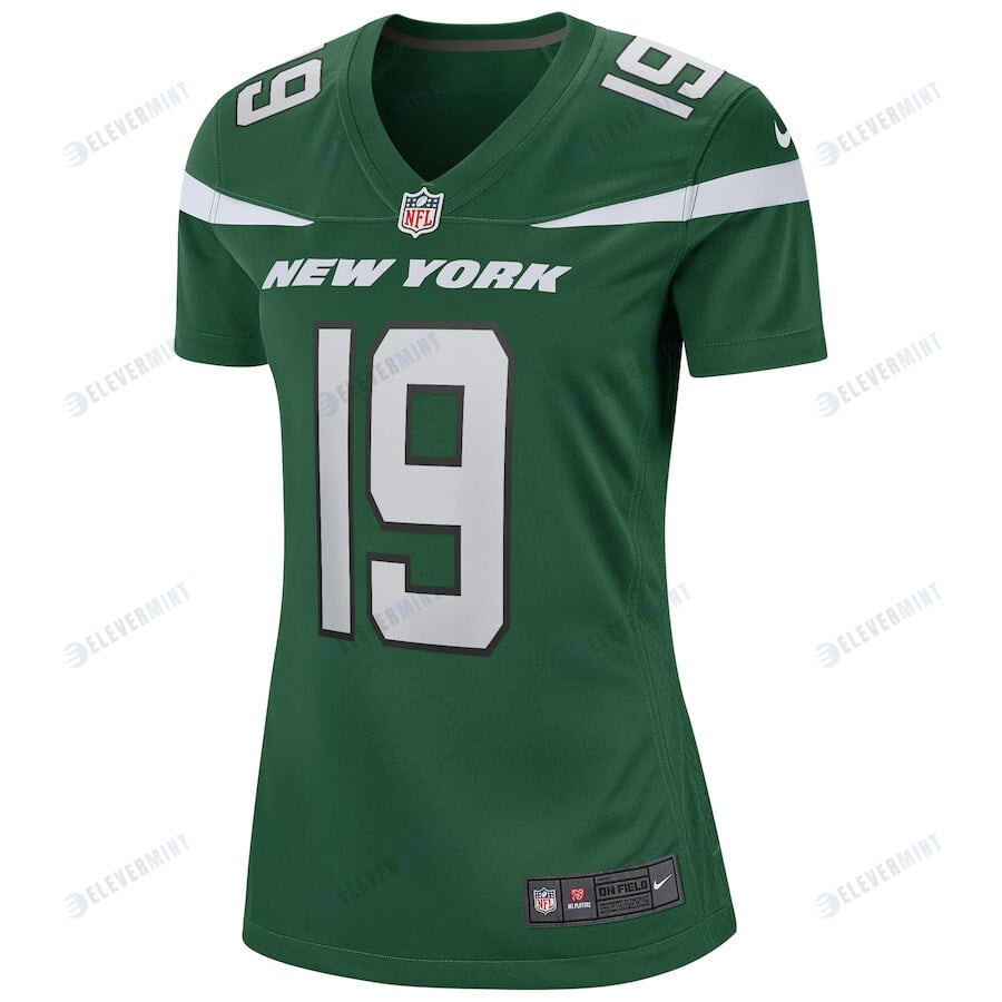 Keyshawn Johnson 19 New York Jets Women Game Retired Jersey - Gotham Green