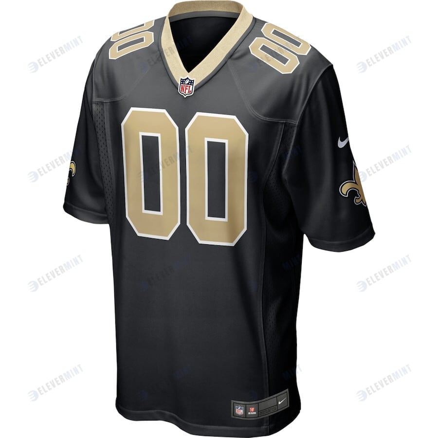 New Orleans Saints Custom Game Men Jersey - Black